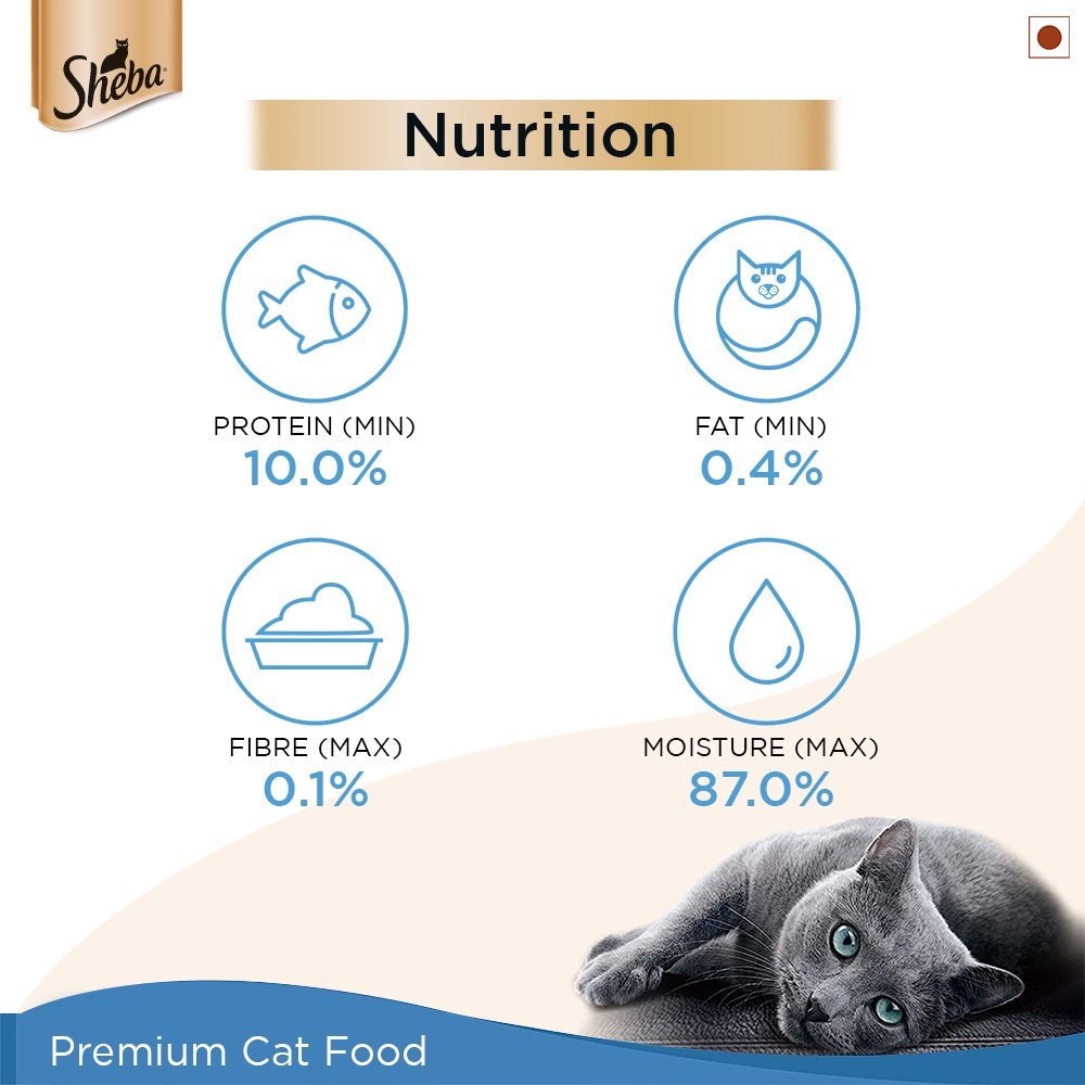 Sheba® Adult Rich Premium Wet Cat Food, Fish Mix (Maguro & Bream) (35g) - 6